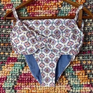 Patterned Two Piece  Swimsuit